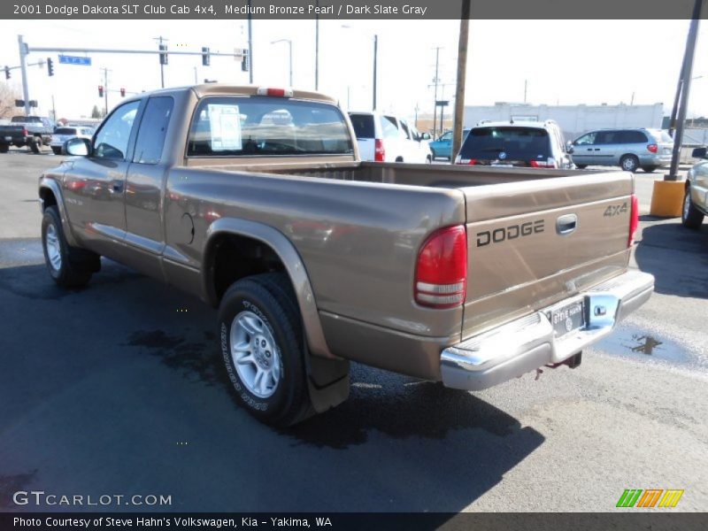 Medium Bronze Pearl / Dark Slate Gray 2001 Dodge Dakota SLT Club Cab 4x4