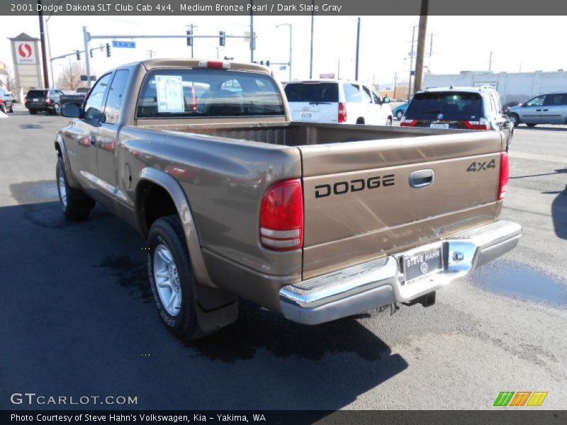 Medium Bronze Pearl / Dark Slate Gray 2001 Dodge Dakota SLT Club Cab 4x4