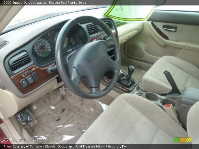 Regatta Red Pearl / Beige 2002 Subaru Outback Wagon
