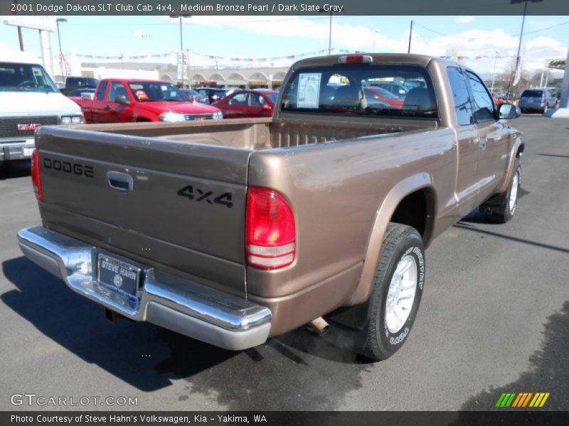 Medium Bronze Pearl / Dark Slate Gray 2001 Dodge Dakota SLT Club Cab 4x4