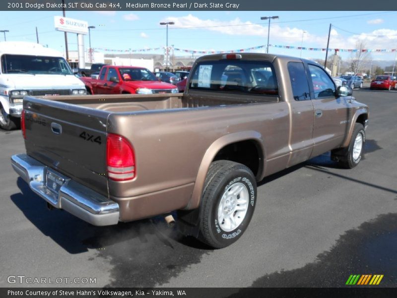 Medium Bronze Pearl / Dark Slate Gray 2001 Dodge Dakota SLT Club Cab 4x4