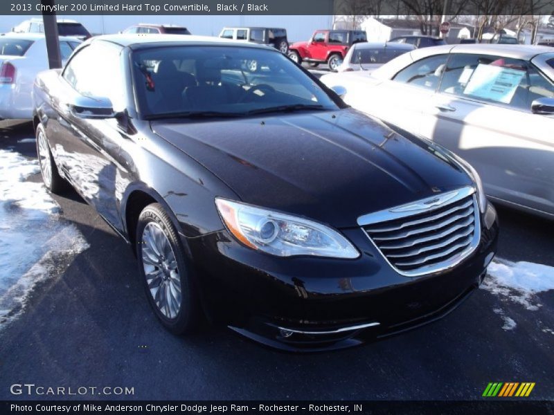 Black / Black 2013 Chrysler 200 Limited Hard Top Convertible