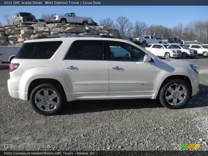 White Diamond Tricoat / Cocoa Dune 2013 GMC Acadia Denali