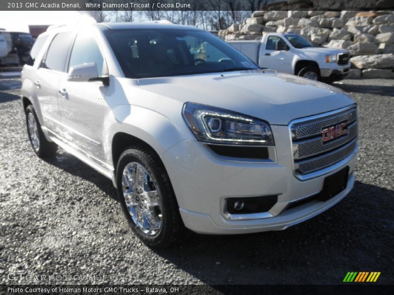 White Diamond Tricoat / Cocoa Dune 2013 GMC Acadia Denali