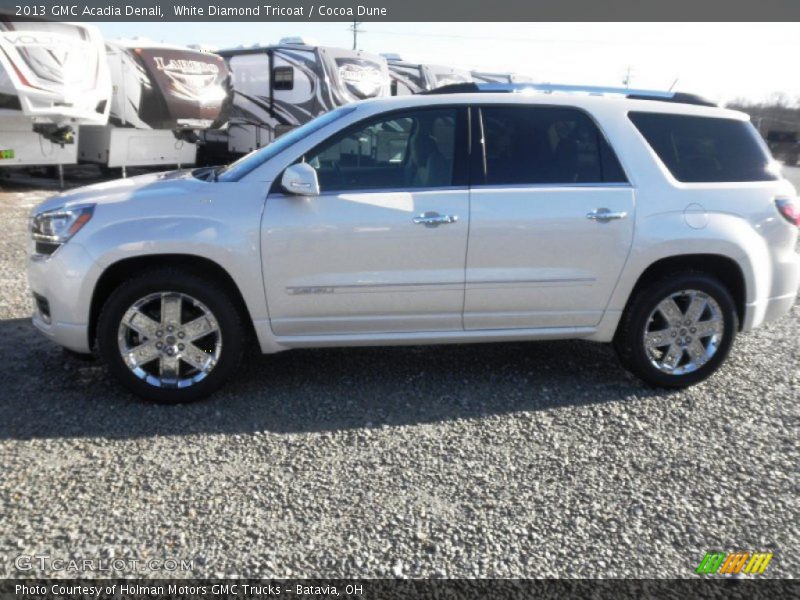 White Diamond Tricoat / Cocoa Dune 2013 GMC Acadia Denali
