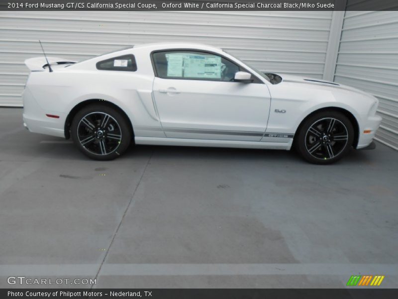 Oxford White / California Special Charcoal Black/Miko Suede 2014 Ford Mustang GT/CS California Special Coupe