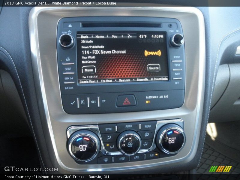 White Diamond Tricoat / Cocoa Dune 2013 GMC Acadia Denali