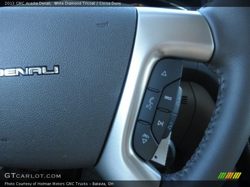 White Diamond Tricoat / Cocoa Dune 2013 GMC Acadia Denali