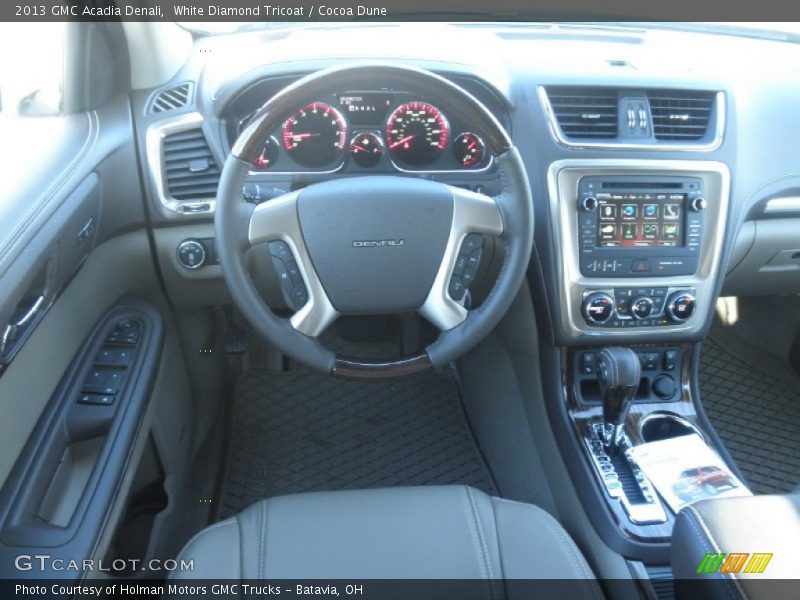 White Diamond Tricoat / Cocoa Dune 2013 GMC Acadia Denali