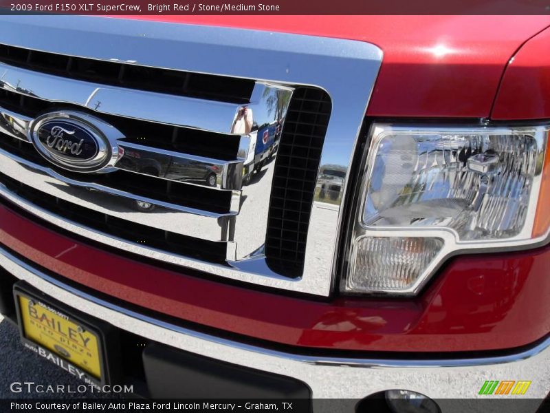 Bright Red / Stone/Medium Stone 2009 Ford F150 XLT SuperCrew