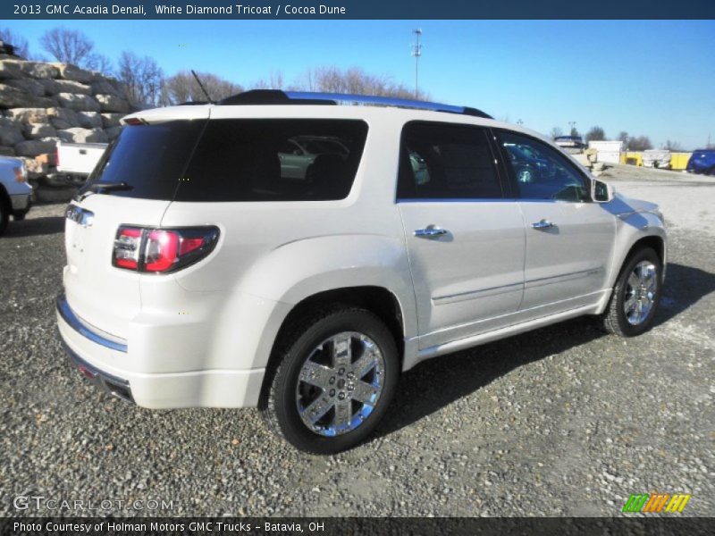 White Diamond Tricoat / Cocoa Dune 2013 GMC Acadia Denali