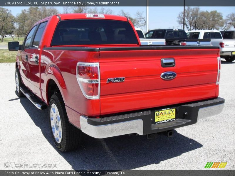 Bright Red / Stone/Medium Stone 2009 Ford F150 XLT SuperCrew
