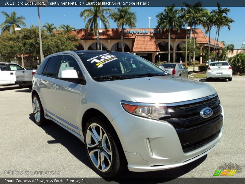 Ingot Silver Metallic / Charcoal Black/Silver Smoke Metallic 2011 Ford Edge Sport