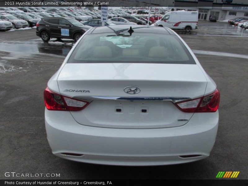 Shimmering White / Camel 2013 Hyundai Sonata Limited