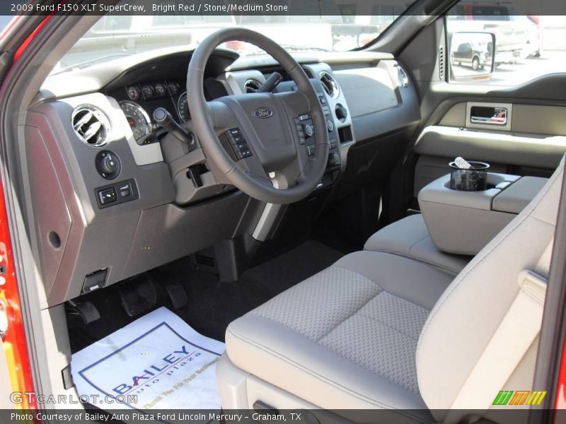 Bright Red / Stone/Medium Stone 2009 Ford F150 XLT SuperCrew