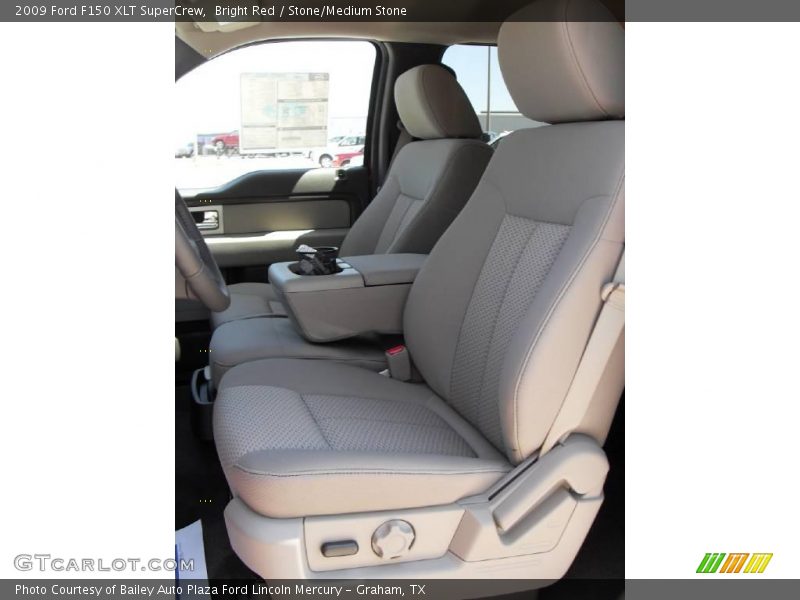 Bright Red / Stone/Medium Stone 2009 Ford F150 XLT SuperCrew