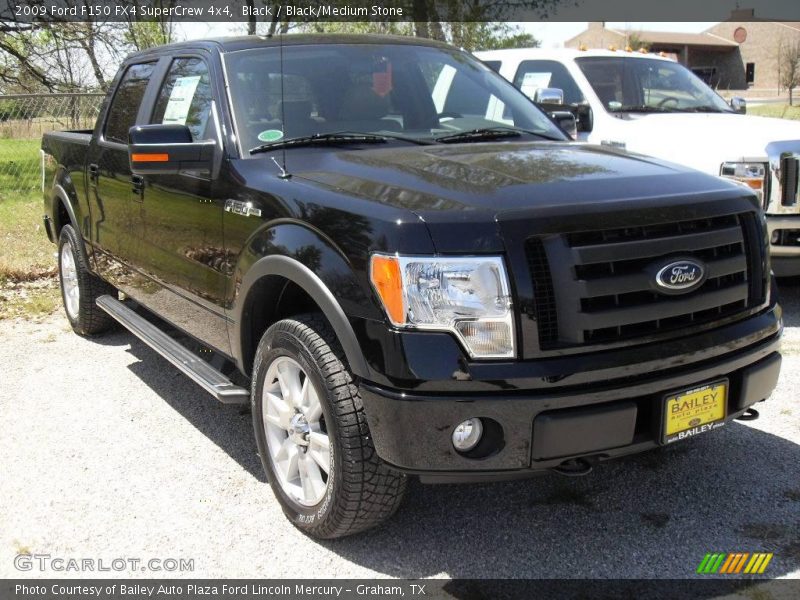 Black / Black/Medium Stone 2009 Ford F150 FX4 SuperCrew 4x4