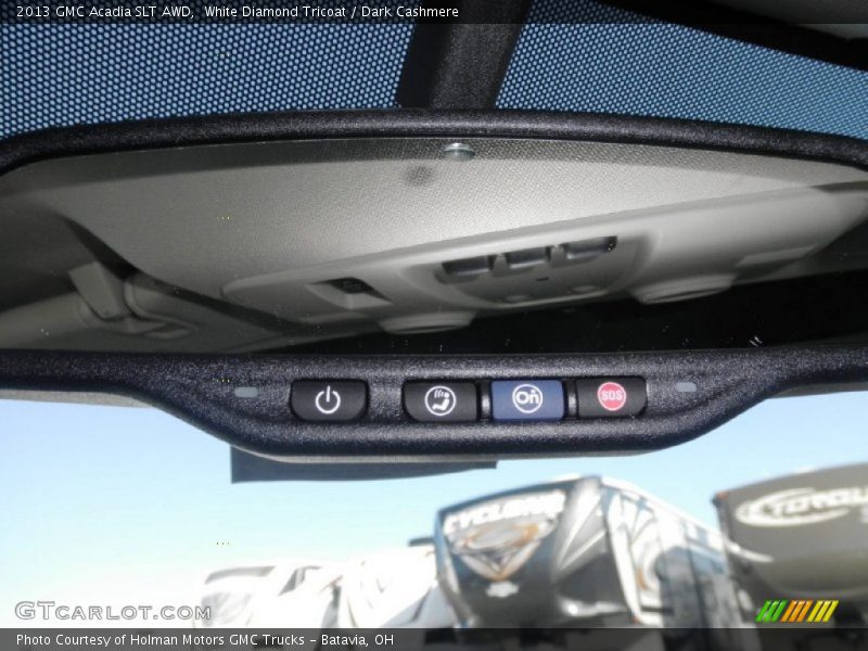 White Diamond Tricoat / Dark Cashmere 2013 GMC Acadia SLT AWD