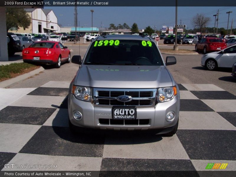 Brilliant Silver Metallic / Charcoal 2009 Ford Escape XLT V6