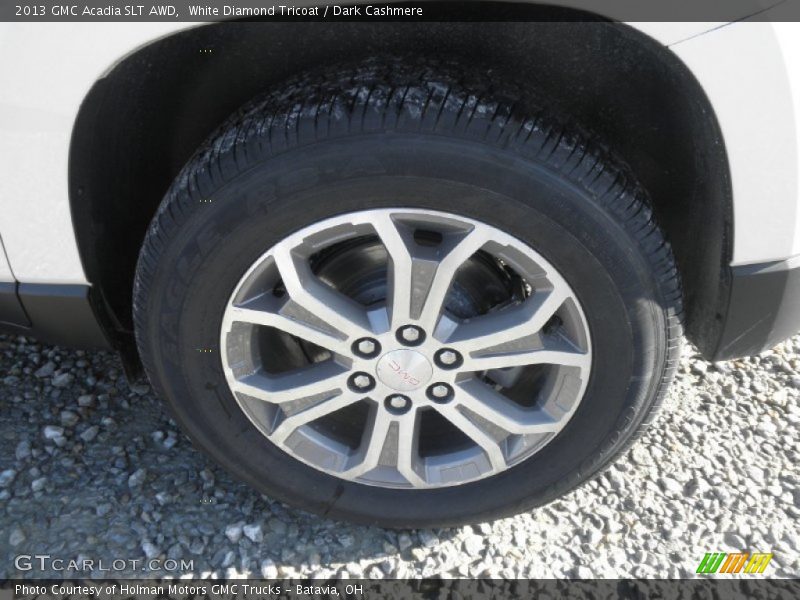White Diamond Tricoat / Dark Cashmere 2013 GMC Acadia SLT AWD