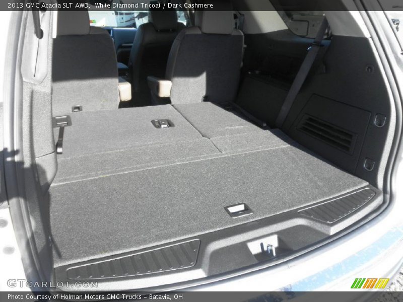 White Diamond Tricoat / Dark Cashmere 2013 GMC Acadia SLT AWD