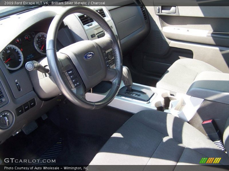 Brilliant Silver Metallic / Charcoal 2009 Ford Escape XLT V6