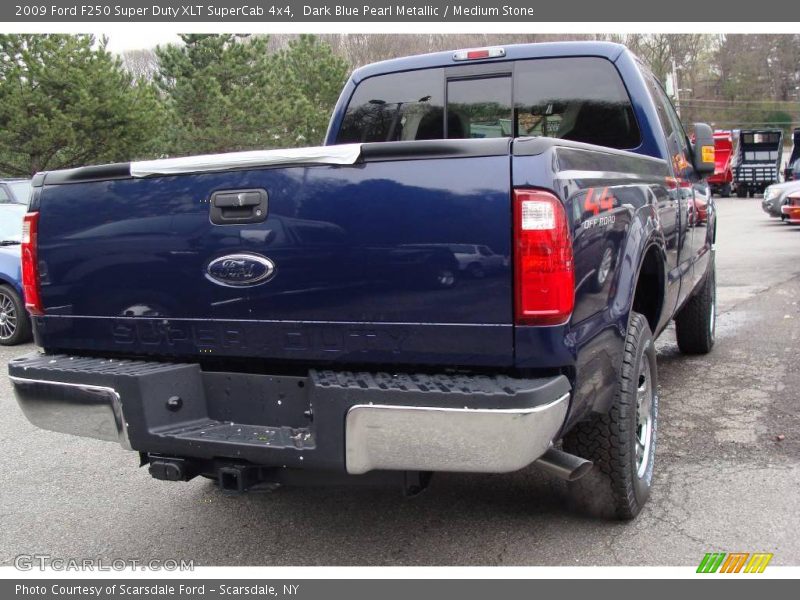 Dark Blue Pearl Metallic / Medium Stone 2009 Ford F250 Super Duty XLT SuperCab 4x4