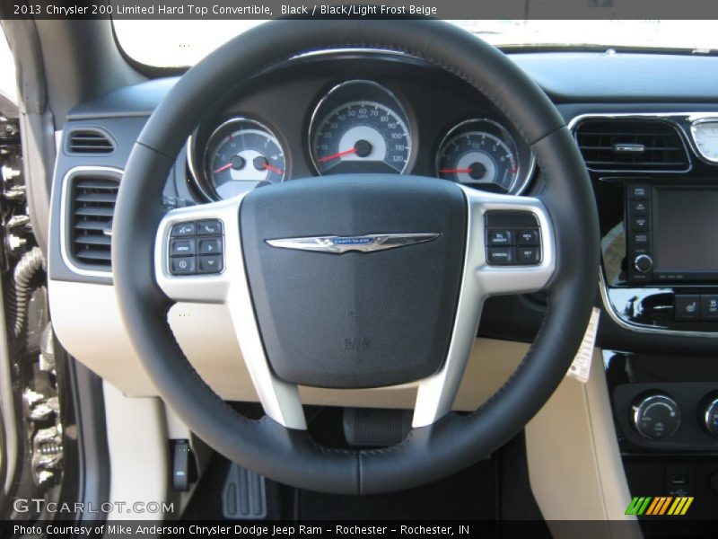 Black / Black/Light Frost Beige 2013 Chrysler 200 Limited Hard Top Convertible