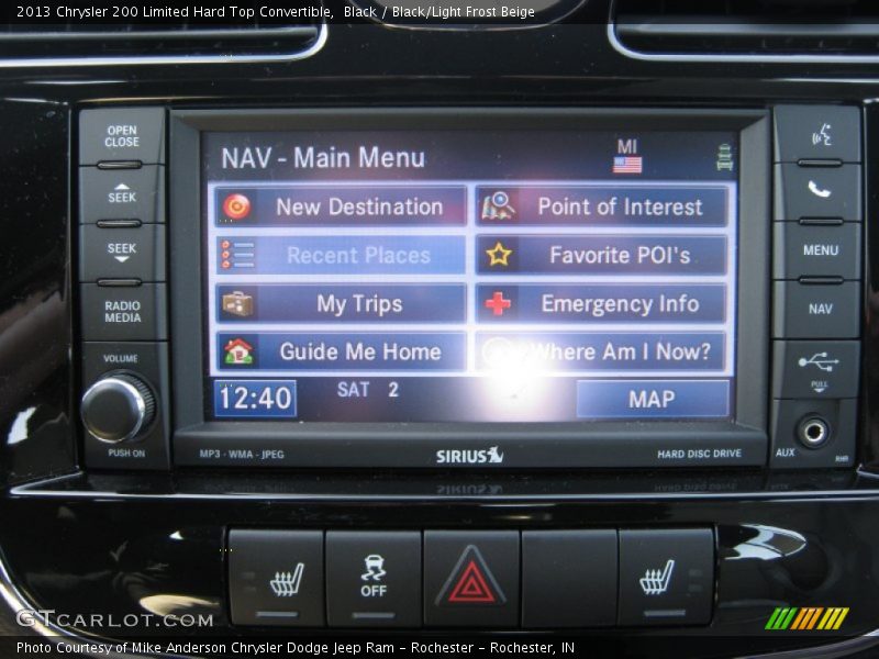 Black / Black/Light Frost Beige 2013 Chrysler 200 Limited Hard Top Convertible