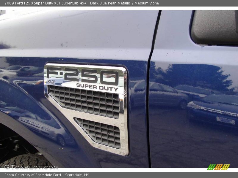 Dark Blue Pearl Metallic / Medium Stone 2009 Ford F250 Super Duty XLT SuperCab 4x4