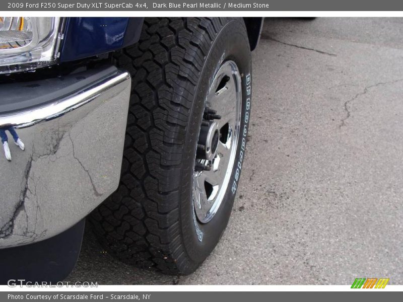 Dark Blue Pearl Metallic / Medium Stone 2009 Ford F250 Super Duty XLT SuperCab 4x4