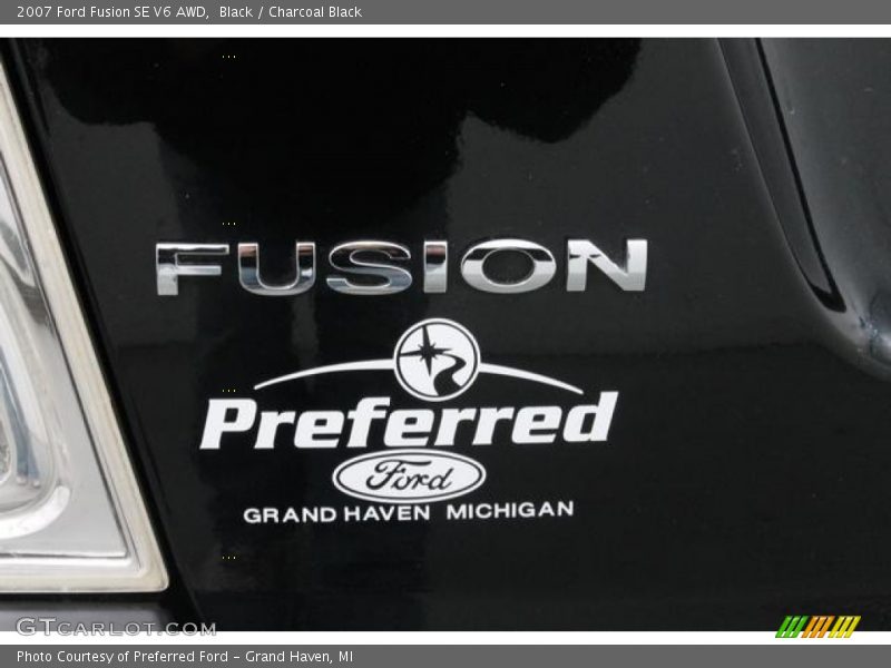 Black / Charcoal Black 2007 Ford Fusion SE V6 AWD