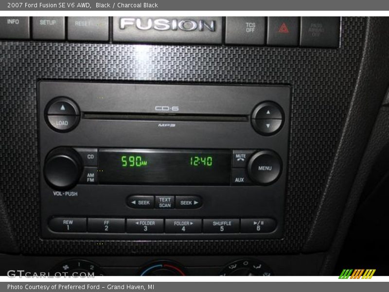 Black / Charcoal Black 2007 Ford Fusion SE V6 AWD