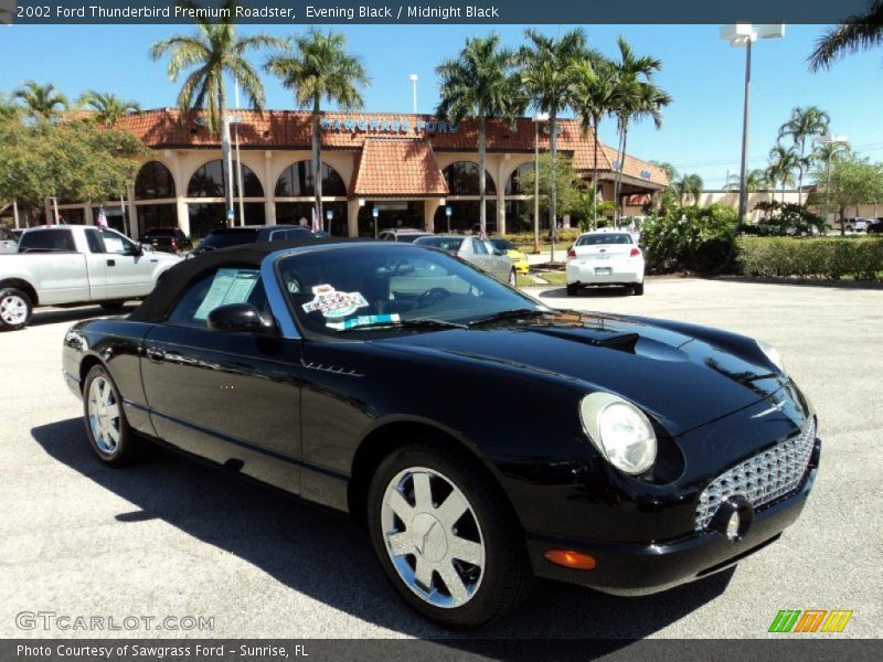 Evening Black / Midnight Black 2002 Ford Thunderbird Premium Roadster