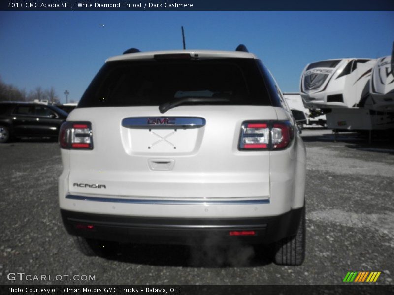 White Diamond Tricoat / Dark Cashmere 2013 GMC Acadia SLT