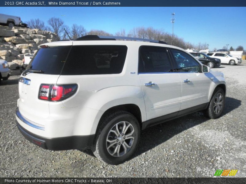 White Diamond Tricoat / Dark Cashmere 2013 GMC Acadia SLT