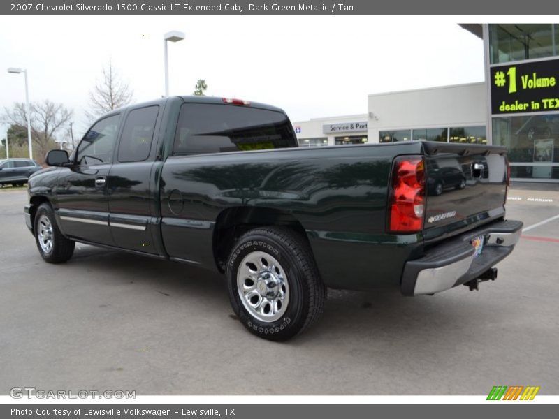 Dark Green Metallic / Tan 2007 Chevrolet Silverado 1500 Classic LT Extended Cab