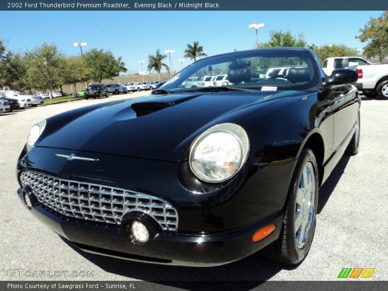 Evening Black / Midnight Black 2002 Ford Thunderbird Premium Roadster