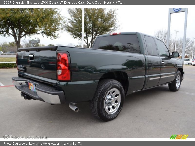 Dark Green Metallic / Tan 2007 Chevrolet Silverado 1500 Classic LT Extended Cab