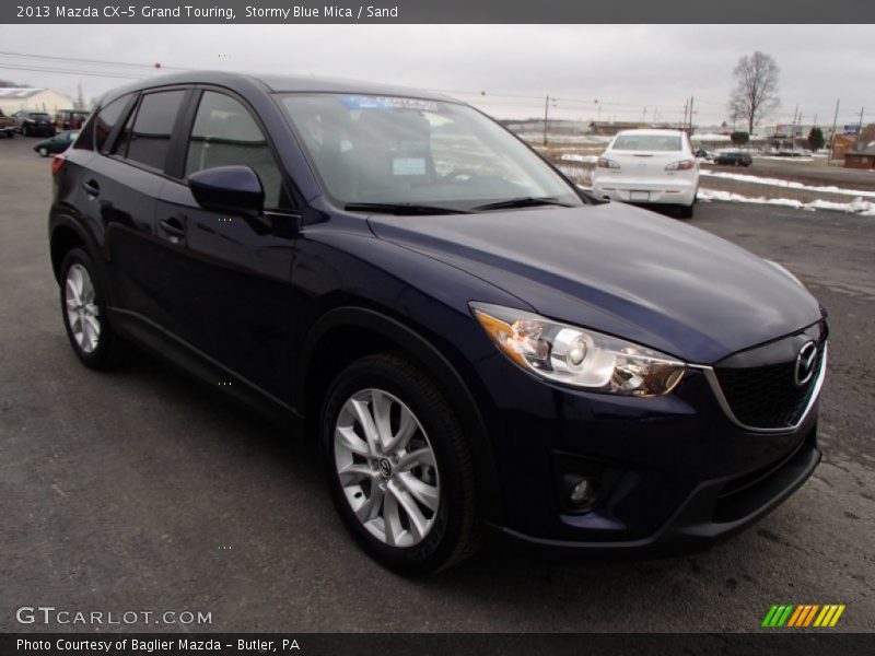 Stormy Blue Mica / Sand 2013 Mazda CX-5 Grand Touring