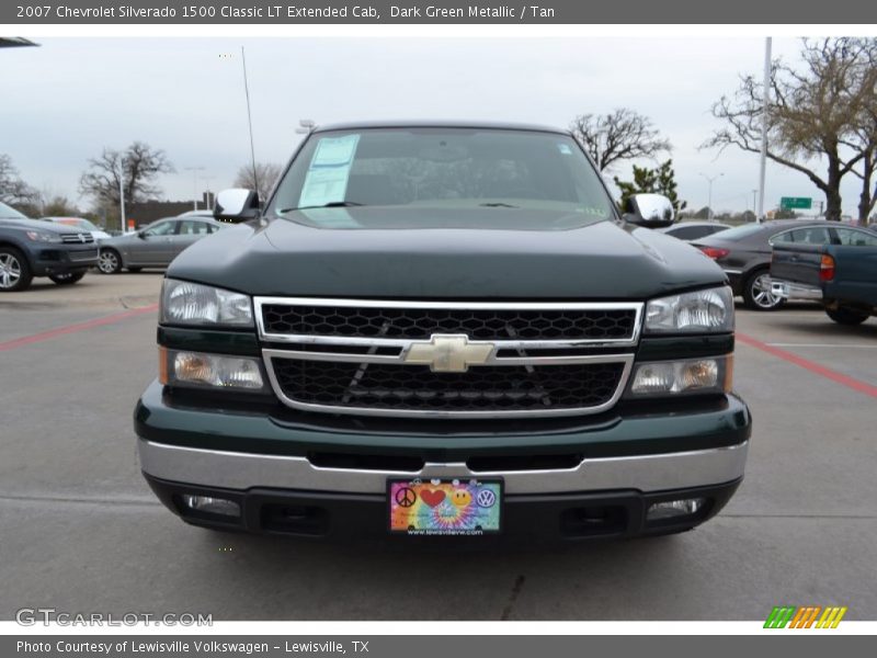Dark Green Metallic / Tan 2007 Chevrolet Silverado 1500 Classic LT Extended Cab