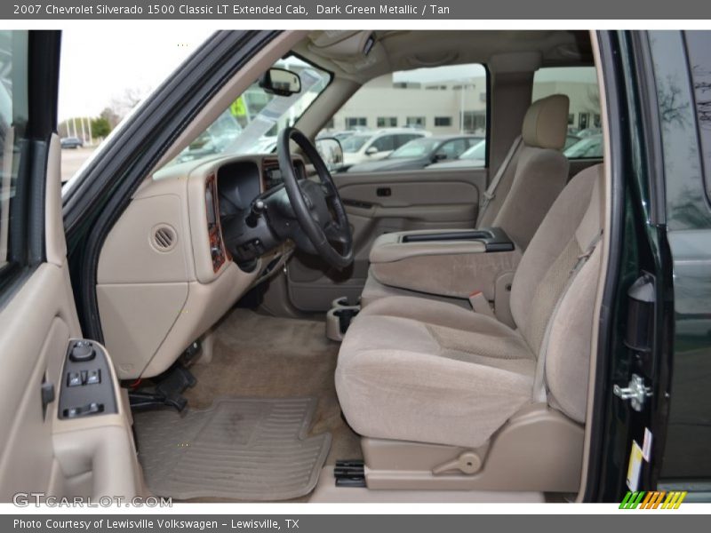 Dark Green Metallic / Tan 2007 Chevrolet Silverado 1500 Classic LT Extended Cab