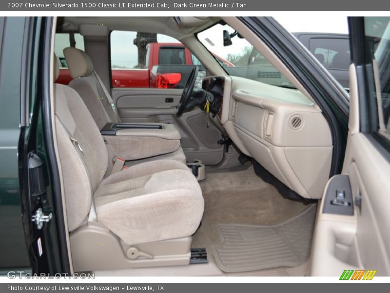 Dark Green Metallic / Tan 2007 Chevrolet Silverado 1500 Classic LT Extended Cab