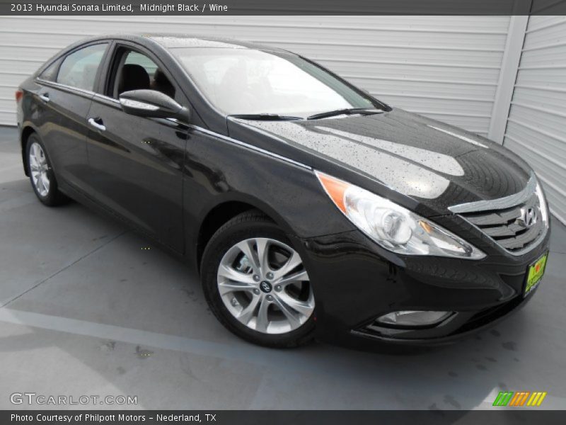 Midnight Black / Wine 2013 Hyundai Sonata Limited