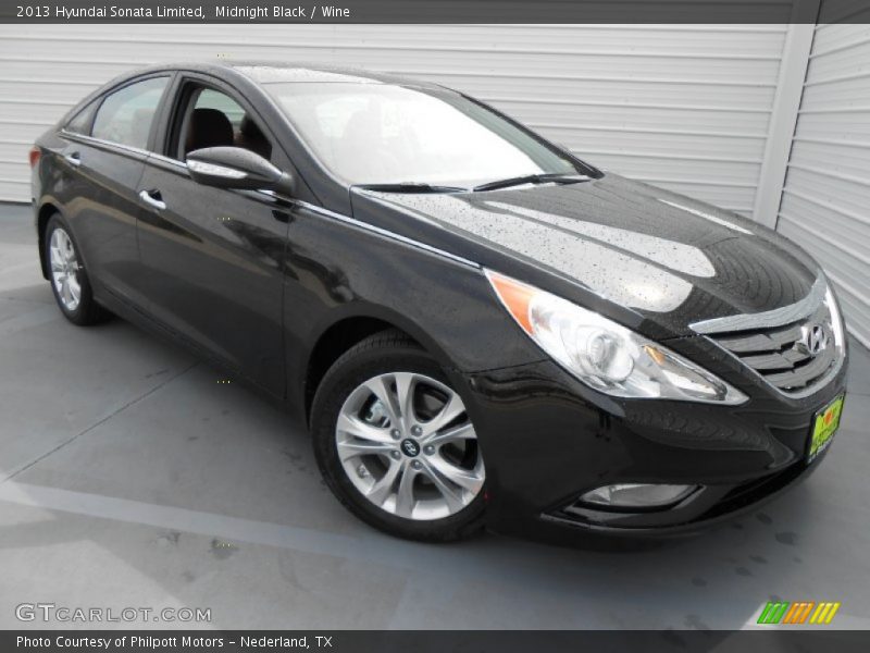Midnight Black / Wine 2013 Hyundai Sonata Limited