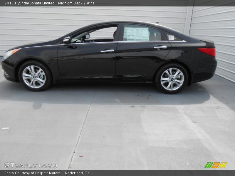 Midnight Black / Wine 2013 Hyundai Sonata Limited