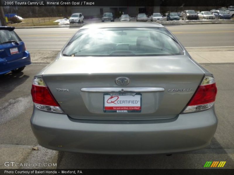 Mineral Green Opal / Taupe 2006 Toyota Camry LE