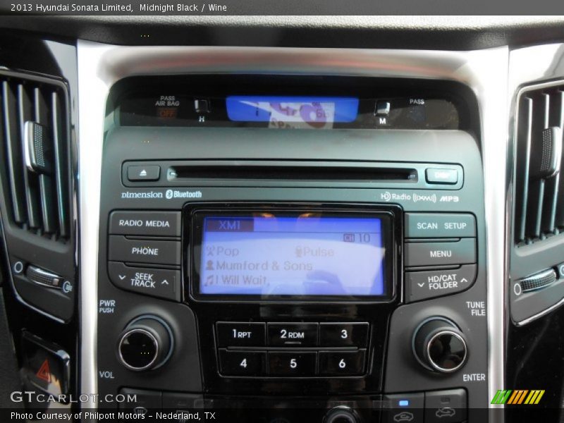 Midnight Black / Wine 2013 Hyundai Sonata Limited
