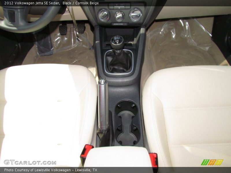 Black / Cornsilk Beige 2012 Volkswagen Jetta SE Sedan