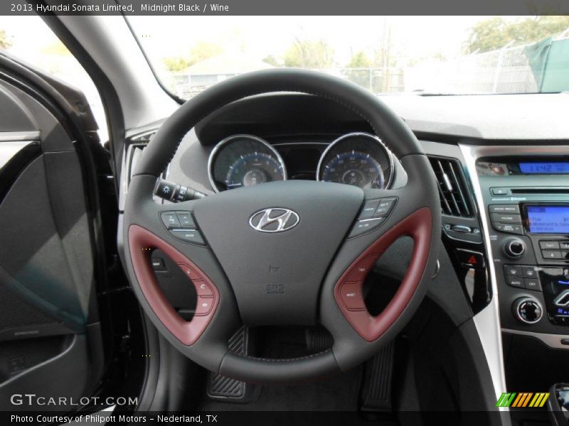 Midnight Black / Wine 2013 Hyundai Sonata Limited
